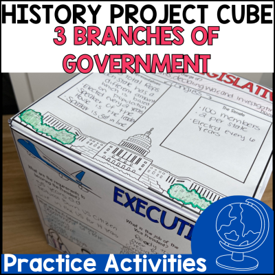 3 Branches of Government 3D Project Cube