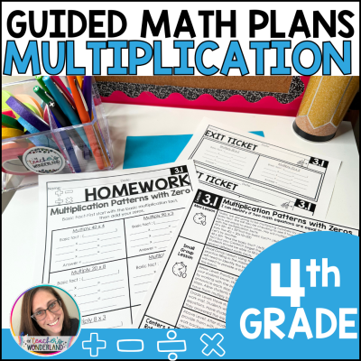 4th Grade Multiplication Guided Math Lesson Plans & Small Groups, Math Centers