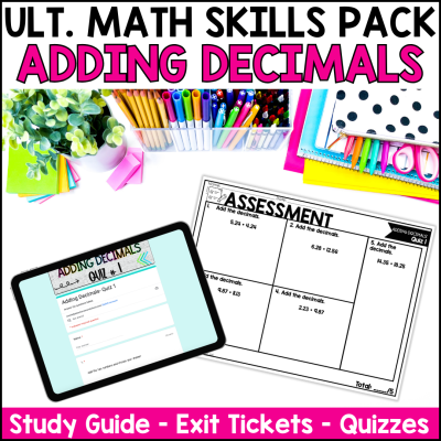 Adding Decimals Paper & Digital Version | Math Centers