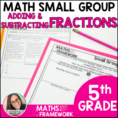 Adding & Subtracting Fractions Small Groups Plans & Work Mats - RTI Intervention