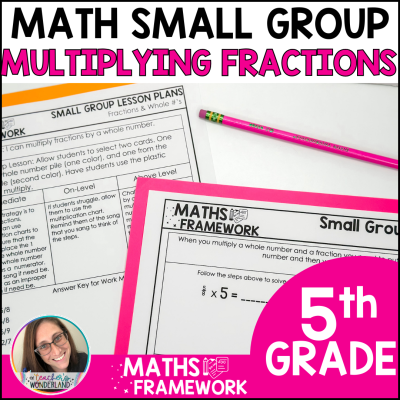 Multiplying Fractions Math Small Groups Plans & Work Mats - RTI Intervention