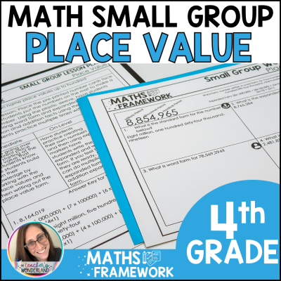 4th Grade Place Value Small Groups Math Work Mats - RTI Intervention