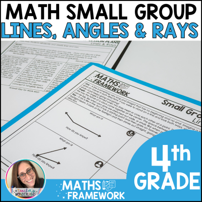 4th Grade Lines, Angles & Rays Small Groups Plans & Work Mats - RTI Intervention