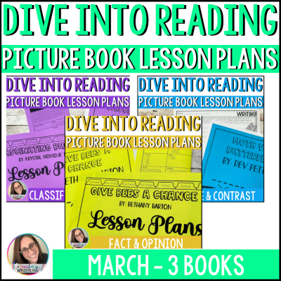 Bundle for March Picture Book Lesson Plans - Fact & Opinion, Compare & Contrast