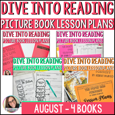 Bundle for August Picture Book Lesson Plans - Traits, Main Idea, Plot, Mapping