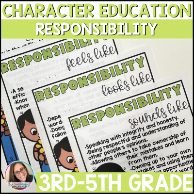 Character Education: Responsibility - Social Emotional Learning Activities SEL