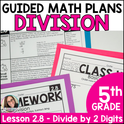 Divide by 2 Digit Divisors Tens 5th Grade Guided Math Lessons Worksheets