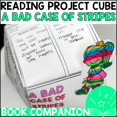 Bad Case of Stripes - 3D Project Cube Book Companion Reading Comprehension Craft