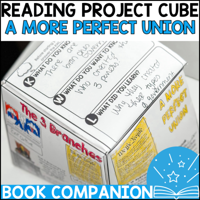 A More Perfect Union- 3D Project Cube Book Companion Reading Comprehension Craft
