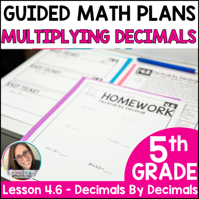 Decimal by Decimal Multiply 5th Gd Guided Math Worksheets Activities Lessons