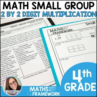 4th Grade 2 By 2 Dig. Multiply Small Groups Plans & Work Mats - RTI Intervention
