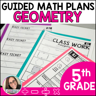 Fifth Grade Guided Math -Geometry and Measurement Lesson Plans & Activities