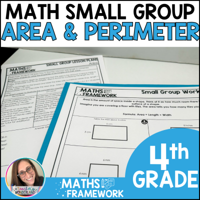 4th Grade Area & Perimeter Small Groups Plans & Work Mats - RTI Intervention