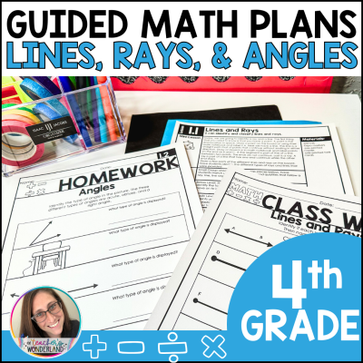 4th Lines, Rays & Angles Guided Math Lesson Plans & Small Groups, Math Centers
