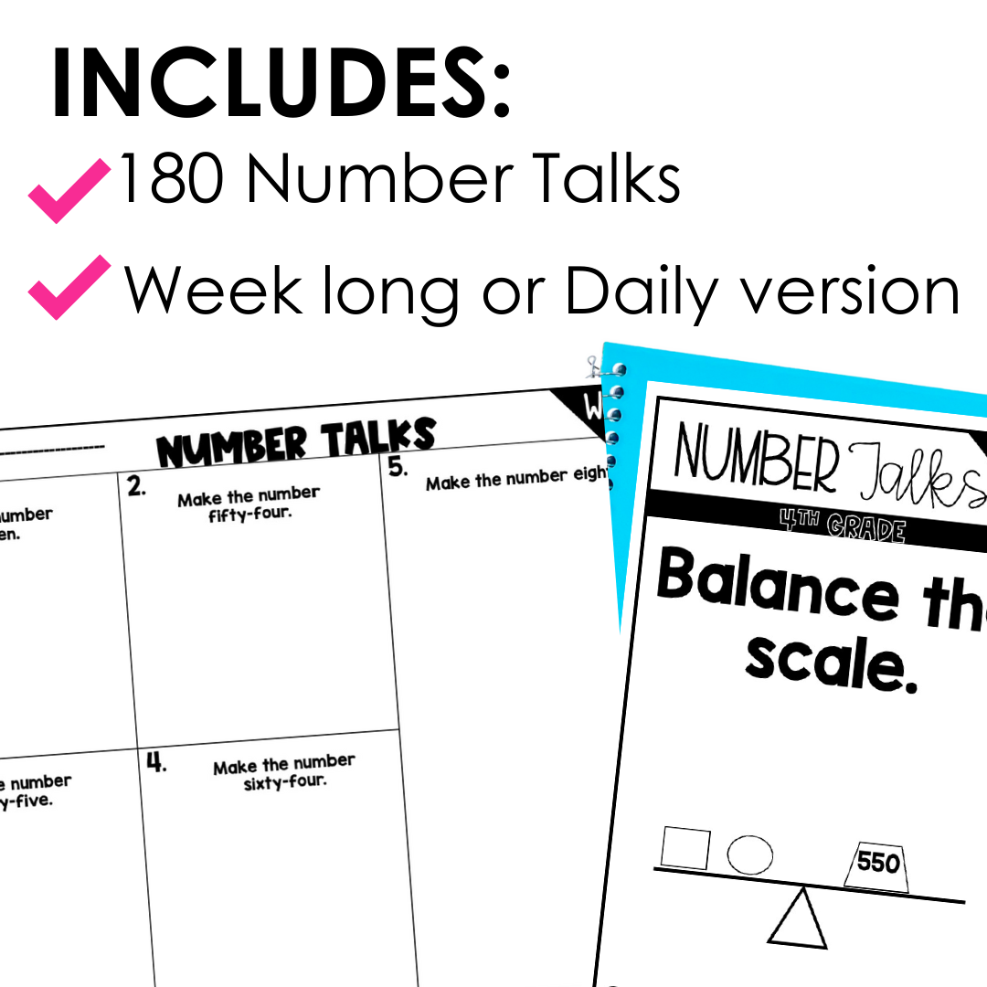 Number Talks - 4th Grade BUNDLE - Number Sense Activities & Math Fluency - Image 2