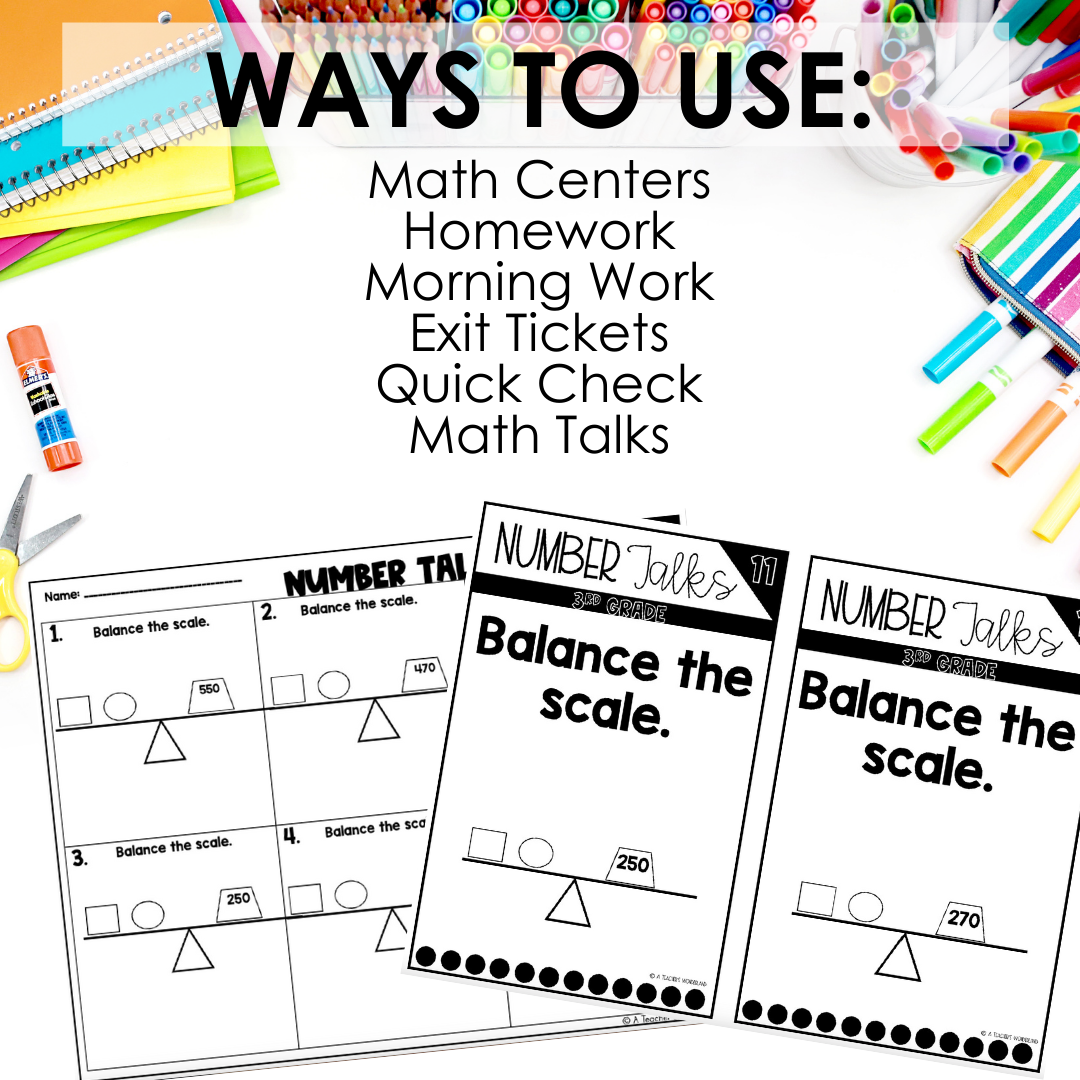Number Talks - 4th Grade BUNDLE - Number Sense Activities & Math Fluency - Image 4