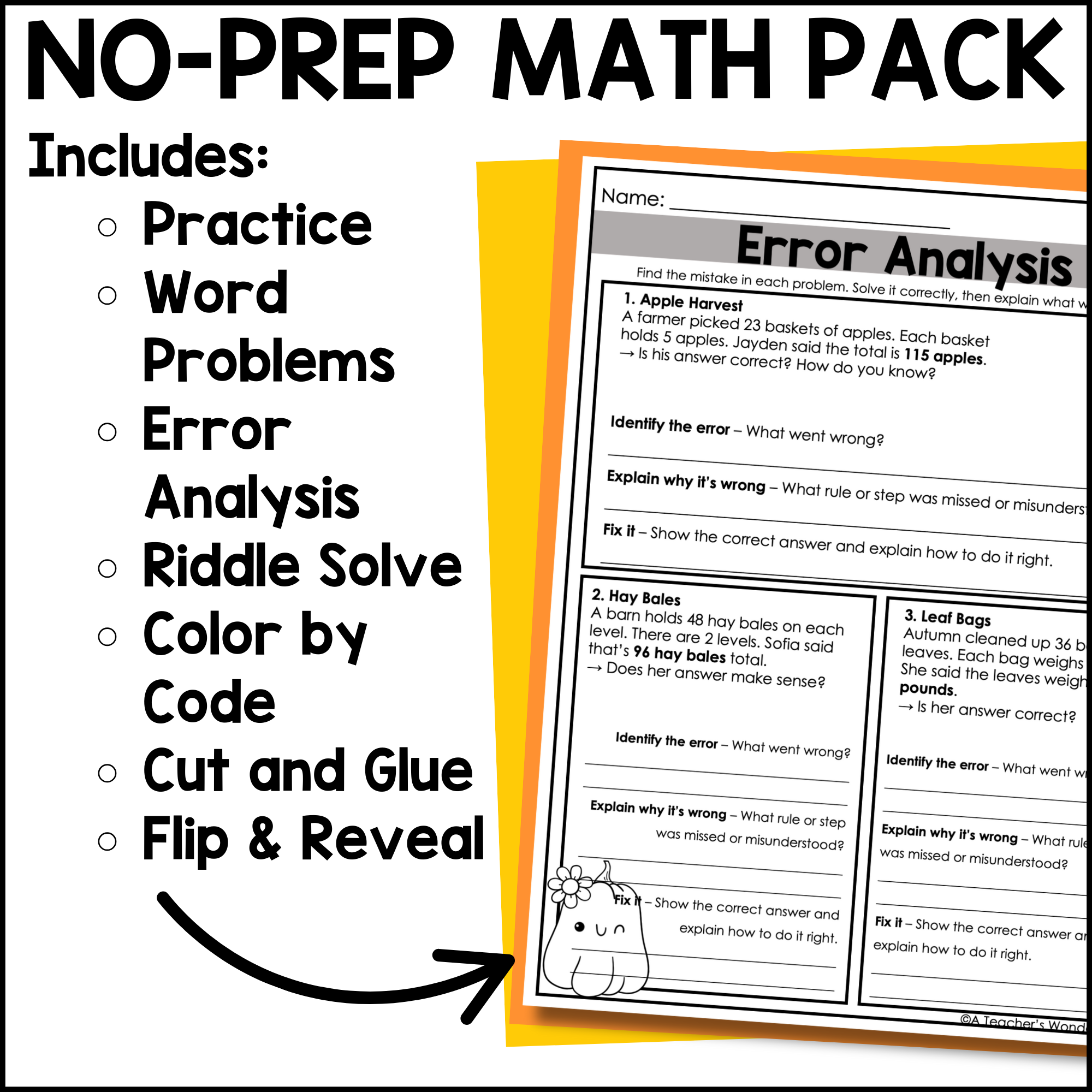 September No Prep Math Pack – Adding Decimals to Thousandths | Fall - Image 2