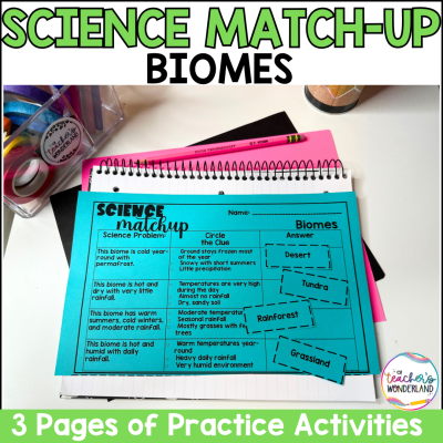 Biomes Habitats Science Sorts Centers Review Interactive Notebook Review