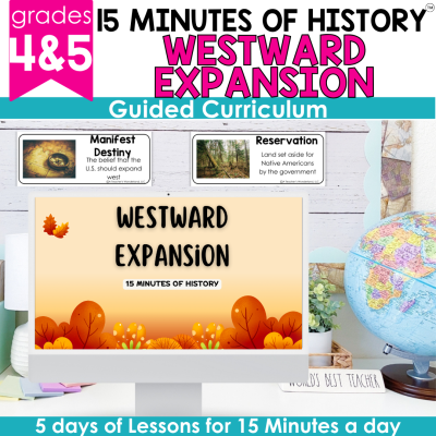 Westward Expansion History Lesson Plans - Slideshow Craft, Guided Notes