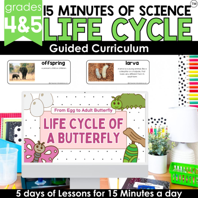 4 & 5th Gr Life Cycle Unit Science Lesson Plans Slideshow, Guided Notes
