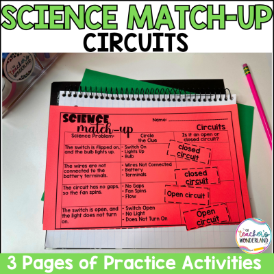 Circuits Science Sorts Centers Review Interactive Notebook Review Test Prep