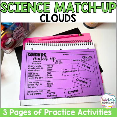 Clouds Science Sorts Centers Review Interactive Notebook Review