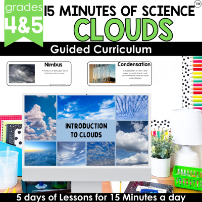 4 & 5th Gr Clouds - Nimbus Stratus Science Lesson Plans Slideshow, Guided Notes