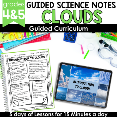 Clouds - Nimbus & Stratus Activity Slideshow & Guided Science Notes Test Prep