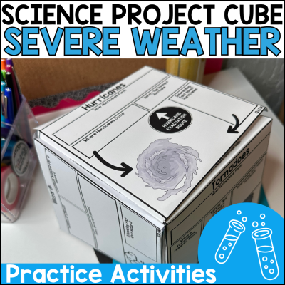 Severe Weather Tornadoes 3D Project Cube Craftivity - Science Centers & Activity