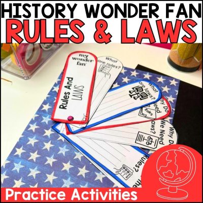 Rules & Laws Social Studies History Fact Fan Craftivity Activity