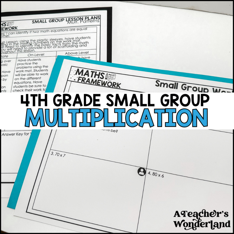 4th Grade Multiplication Small Groups Lessons and Ideas
