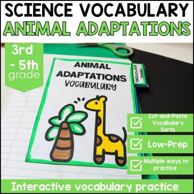 4th & 5th Grade Animal Adaptations - Science Vocabulary Activities & Practice