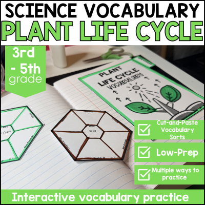 4th & 5th Grade Plant Life Cycle - Science Vocabulary Activities & Practice