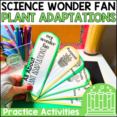 3rd-5th Grade Plant Adaptations Science Fact Fan Craftivity Activity - Center