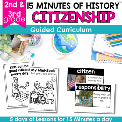 2nd & 3rd Citizenship & Community Social Studies Lesson Plans, & Mini-Books